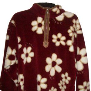 Orage Burgundy Fleece Sweater Girl Medium 10 12